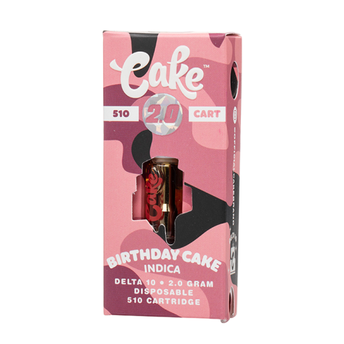 CAKE DELTA 10 510 CARTRIDGE 2GM BIRTHDAY CAKE (INDICA) BOX OF 5 New