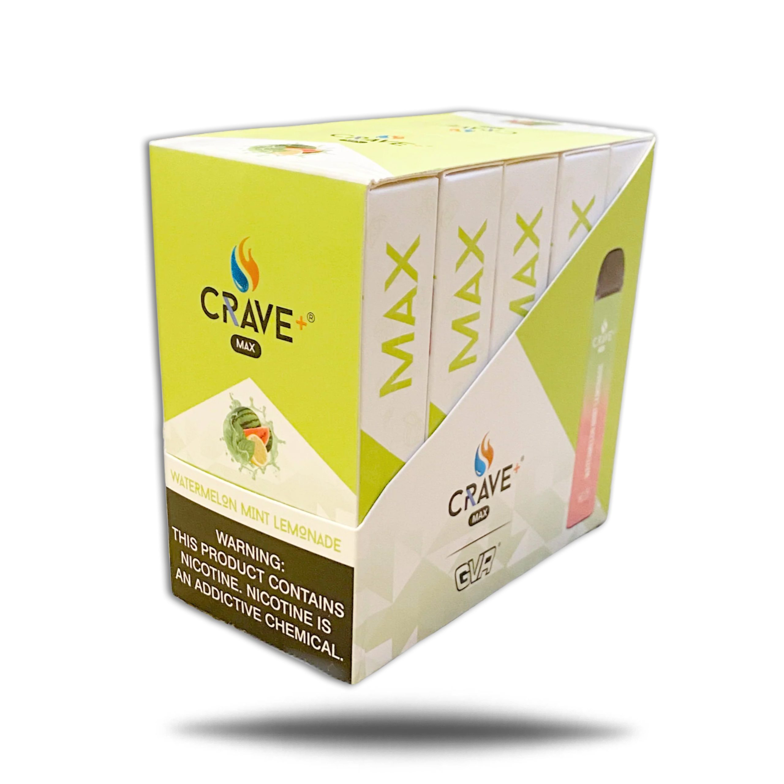 CRAVE MAX WATERMELON MINT LEMONADE 2500PUFF 5 BOX OF 10 New