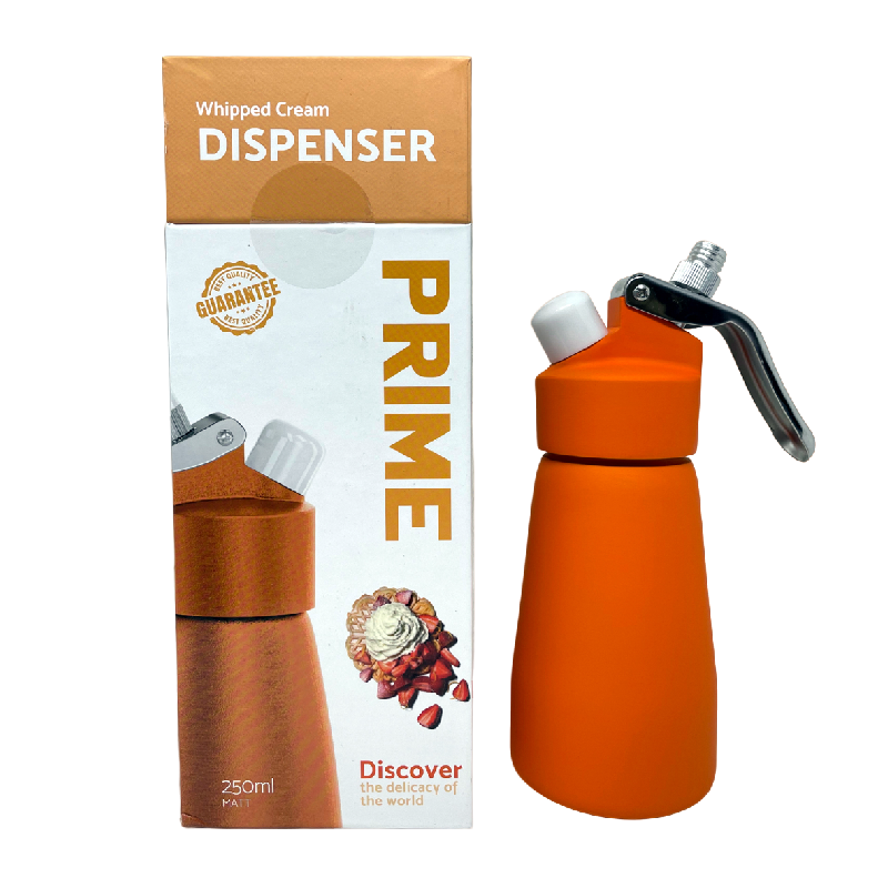 PRIME WHIP CREAM DISPENSER 250ML ORANGE MATT New England Distro