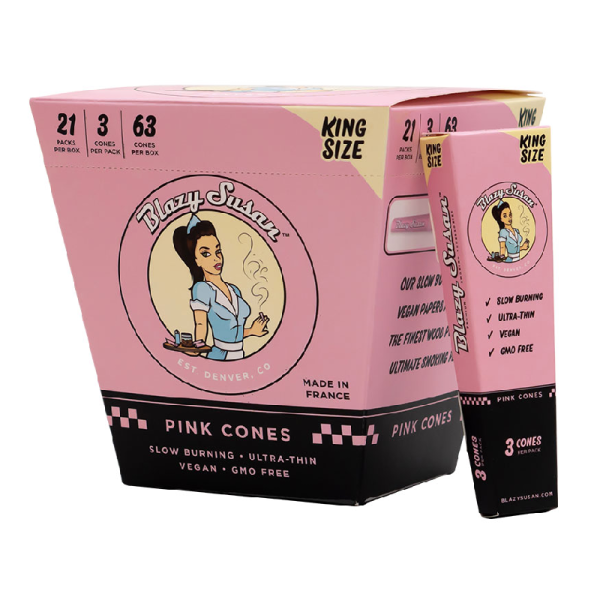 Pink Paper 1.25 50ct Jar by Blazy Susan – distributed by New England Distro