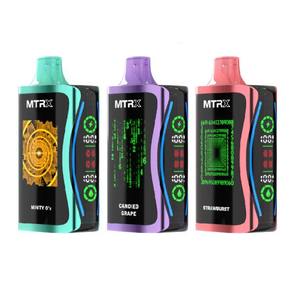 MTRX Disposable Vape MX25000 Puff – Box of 5 with Dual HD Screens