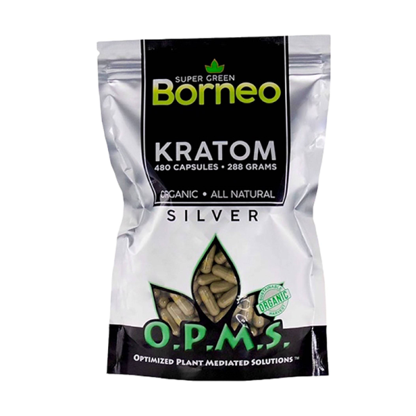 Super Green Borneo 288gm (480 capsules) by OPMS Silver – distributed by New England Distro