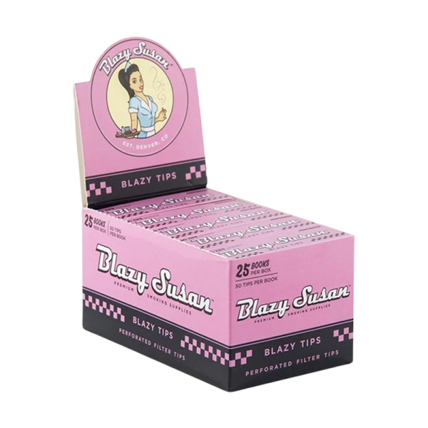 Pink Tips 50CT Pack 25 Pack Box by Blazy Susan – distributed by New England Distro
