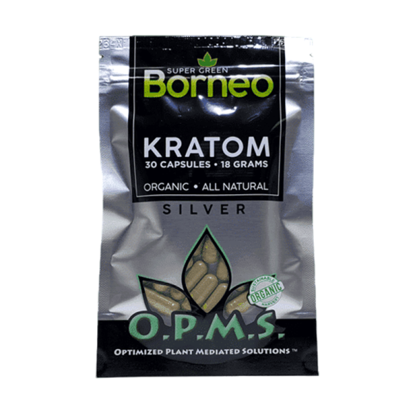 Super Green Borneo 18gm (30 capsules) by OPMS Silver – distributed by New England Distro