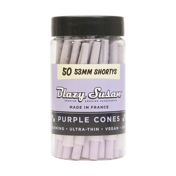 Purple Cone 53MM Shorty 50CT Jar by Blazy Susan – distributed by New England Distro