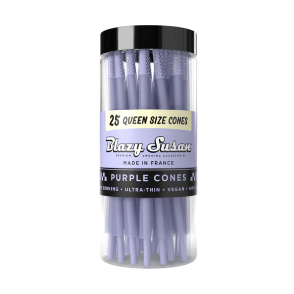 Purple Cone Queen Size 25CT Jar by Blazy Susan – distributed by New England Distro
