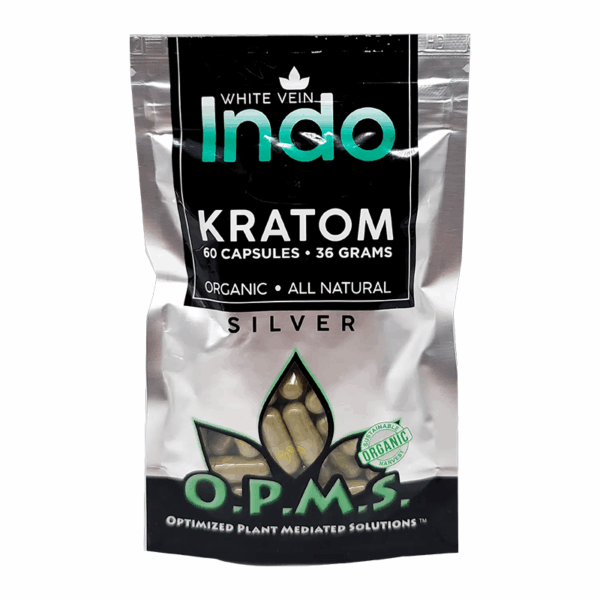 Green Vein Thai 60CT 36gm Capsules Bag by OPMS Silver – distributed by New England Distro