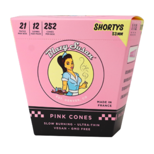Pink Cone King Size 3 Pack 21 per Box by Blazy Susan – distributed by New England Distro
