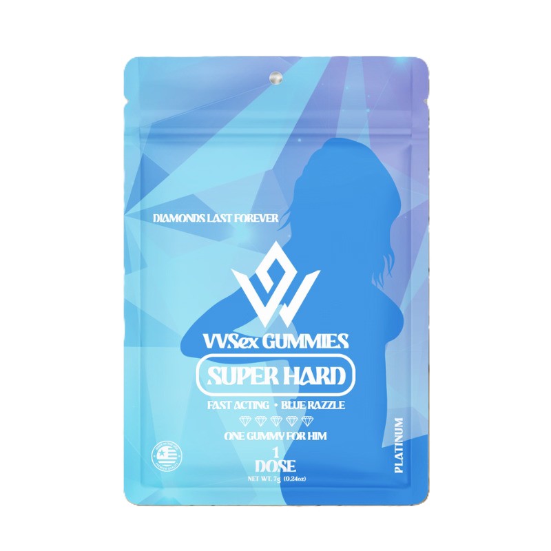 PRODUCT IMGS - VVSex Platinum Super Hard For Him Gummy - Blue Razzle