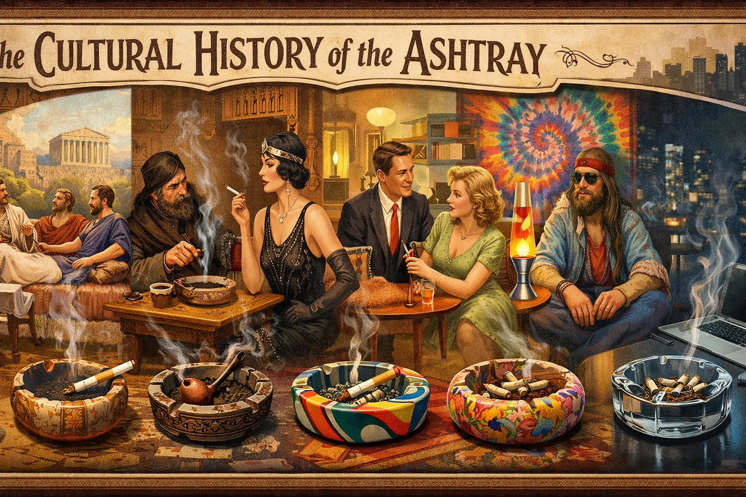 Vintage ashtrays history showing early smoking culture and design evolution